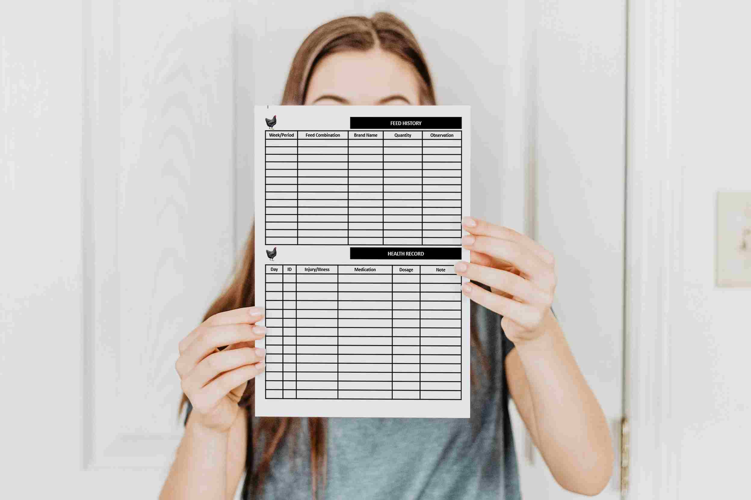 Chicken Record Keeping Template Forms